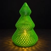 Choinka LED 14 cm zielona – ażurowa dekoracja świąteczna druk 3D
